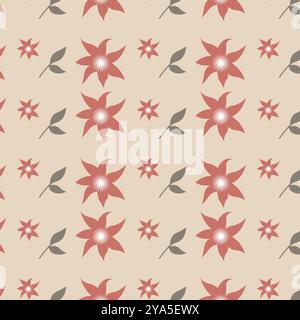 Nahtloser Blumenmuster Vektor mit schönen Farben. Stock Vektor