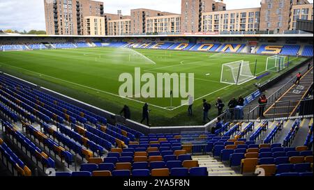 London, England. Oktober 2024. Ein allgemeiner Blick auf das Cherry Red Records Stadium, Plough Lane, vor dem Spiel der Sky Bet EFL League Two zwischen AFC Wimbledon und Carlisle United im Cherry Red Records Stadium, London. Kyle Andrews/Alamy Live News Stockfoto