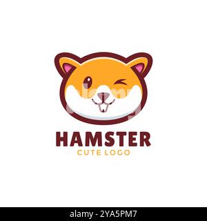 Maskottchen Kopf Hamster Logo Moderne Vektor Design Vorlage Stock Vektor