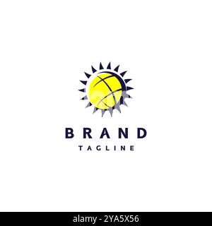 Simple Globe Sun Logo Design. Minimalistisches Sun Symbol Logo-Design. Stock Vektor