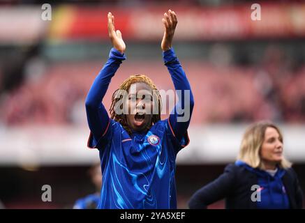 Chelsea's Kadeisha Buchanan nach dem Spiel der Barclays Women's Super League im Emirates Stadium in London. Bilddatum: Samstag, 12. Oktober 2024. Stockfoto