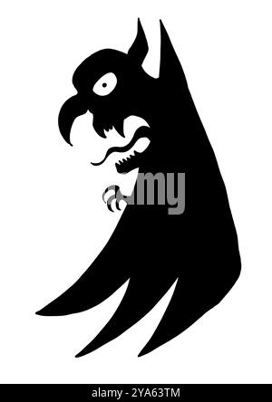 halloween Monster Kreatur Vampir Illustration Grafik Stockfoto