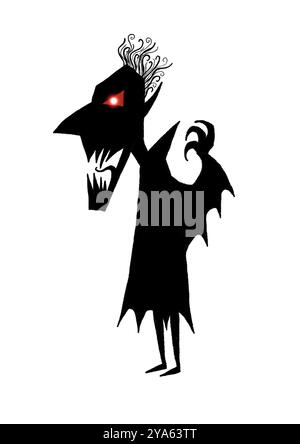 halloween Monster Kreatur Vampir Illustration Grafik Stockfoto