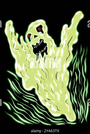 halloween Monster Kreatur Vampir Illustration Grafik Stockfoto