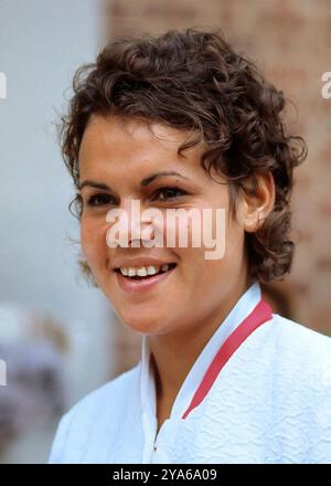 Evonne Goolagong. Porträt der australischen Tennisspielerin Evonne Fay Goolagong Cawley (* 1951) aus dem Jahr 1973 Stockfoto