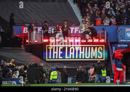 Manchester, Großbritannien. Oktober 2024. Die Lathums spielen während des Betfred Super League Grand Final Matches Wigan Warriors gegen Hull KR in Old Trafford, Manchester, Großbritannien, 12. Oktober 2024 (Foto: Mark Cosgrove/News Images) in Manchester, Großbritannien am 10. Dezember 2024. (Foto: Mark Cosgrove/News Images/SIPA USA) Credit: SIPA USA/Alamy Live News Stockfoto