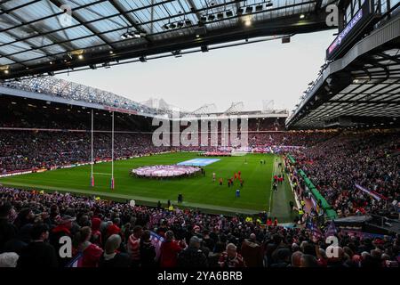 Manchester, Großbritannien. Oktober 2024. Allgemeine Ansicht von Old Trafford vor dem Grand Final von Betfred Super League Wigan Warriors gegen Hull KR in Old Trafford, Manchester, Großbritannien, 12. Oktober 2024 (Foto: Craig Thomas/News Images) in Manchester, Vereinigtes Königreich am 10.12.2024. (Foto: Craig Thomas/News Images/SIPA USA) Credit: SIPA USA/Alamy Live News Stockfoto