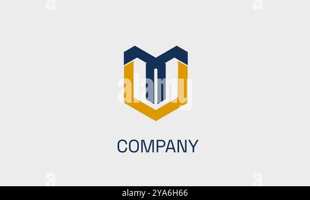 Kundenspezifische, saubere und moderne Logo-Design-Services für Corporate Identity Branding, die auf professionelle Unternehmen zugeschnitten sind, die ein elegantes, zeitloses Design suchen Stock Vektor