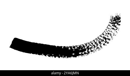Pinselstriche mit schwarzer Tinte. Dicke, schmutzige Textur. Raue Pinsel schleifen. Touch-Material, schmutzige Spritzer, handgeschriebene Textur einfach Stock Vektor