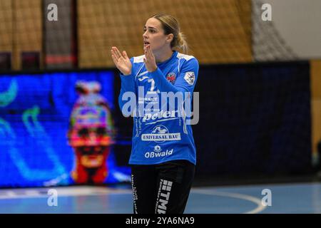 Bad Langensalza, Deutschland. Oktober 2024. Dinah eckerle (Tor, Thueringer HC, #12) GER, Thueringer HC gegen Sport-Union Neckarsulm, 1. Handballbundesliga Frauen, 4. Spieltag, Spielzeit 2024/2025, 12.10.2024 Foto: Eibner-Pressefoto/Martin Herbst Credit: dpa/Alamy Live News Stockfoto