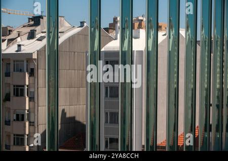 Einblicke in das Haus der Musik (Casa da Musica) in Porto - Portugal / Scorci della casa della musica (casa da musica) di Porto - Portogallo Stockfoto