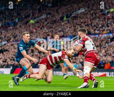 Manchester, Großbritannien. Oktober 2024. Betfred Superleague Grand Final: Hull Kingston Rovers gegen Wigan Warriors. Abbas Miski von Wigan Warriors. Credit Paul Whitehurst/PBW Media/Alamy Live News Stockfoto