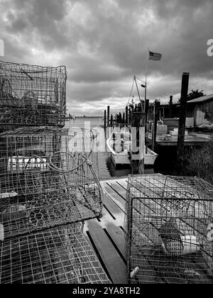 Cedar Island Crab Pots, Outer Banks, North Carolina, USA Stockfoto