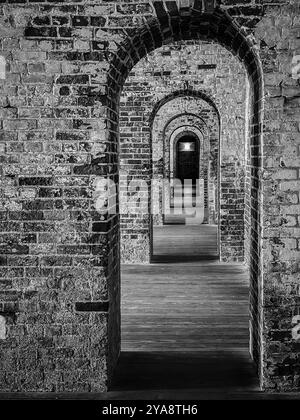 Durch die Tür zum Fort Macon State Park, North Carolina, USA Stockfoto