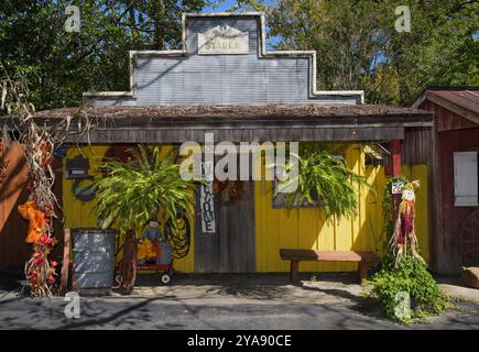 Landrum's Homestead and Village, lebendiges Geschichtsmuseum. Stockfoto