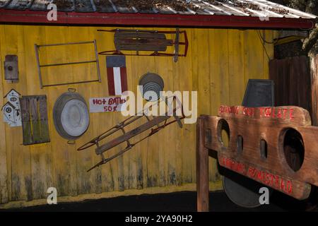 Landrum's Homestead and Village, lebendiges Geschichtsmuseum. Stockfoto