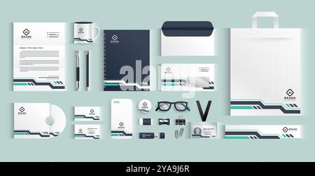 Moderne Geschäftsunterlagen setzen Banner für Corporate Identity Vektor Stock Vektor