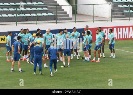 Die brasilianische Mannschaft hielt am Samstag Nachmittag (12) im Bezerrão-Stadion ihr erstes Training auf Brasiliense-Boden ab. Die brasilianische Mannschaft bereitet sich auf das WM-Qualifikationsspiel vor, das am Dienstag (15) gegen die peruanische Mannschaft in der Arena BRB stattfindet. Caior Rocha (Caior Rocha/SPP) Credit: SPP Sport Press Photo. /Alamy Live News Stockfoto