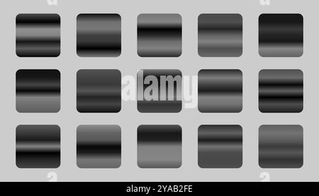 Dunkelschwarzes Farbverlauf Banner in verschiedenen Farbtönen Design Vektor Stock Vektor