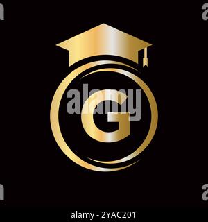 Letter G Education Logo-Vorlage. Bildungs-Logotypkonzept mit Alphabet W-Vektorelement Stock Vektor