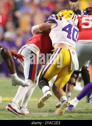 Baton Rouge, Usa. Oktober 2024. Während eines College-Football-Spiels im Tiger Stadium am Samstag, den 12. Oktober 2024 in Baton Rouge, Louisiana. (Foto: Peter G. Forest/SIPA USA) Credit: SIPA USA/Alamy Live News Stockfoto