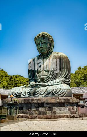 Kotoku-in Buddha-Statue Daibutsu in Kamakura, Kanagawa, Japan Stockfoto