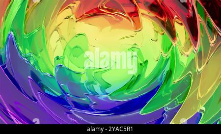 Farbiges Regenbogenglas bg 3D-Rendering Stockfoto