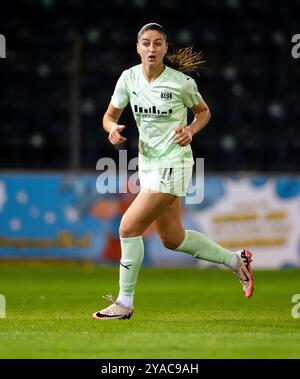 Potsdam, Deutschland. Oktober 2024. Fußball, Frauen: Bundesliga, 1. FFC Turbine Potsdam - SGS Essen, 6. Spieltag, Karl-Liebknecht-Stadion, Essener Laureta Elmazi. Quelle: Soeren Stache/dpa/Alamy Live News Stockfoto