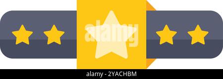 Die 5-Sterne-Bewertung ist positives Feedback für ein hervorragendes Kundenerlebnis Stock Vektor
