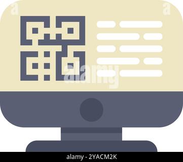 Desktop-Computer mit einem qr-Code bieten schnellen und einfachen Zugriff auf Online-Informationen, Websites oder digitale Inhalte Stock Vektor
