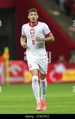 Jakub Moder aus Polen war in der UEFA Nations League 2024 Ein Spiel der Gruppe A1 zwischen Polen und Portugal bei der PGE Narodowy im Einsatz. Endpunktzahl: Polen 1:3 Portugal (Foto: Grzegorz Wajda / SOPA Images/SIPA USA) Stockfoto