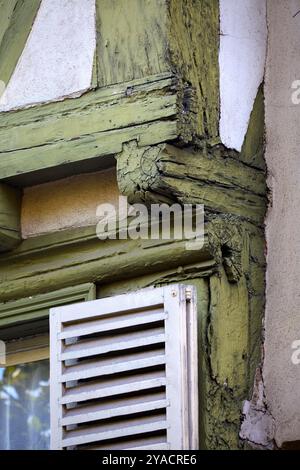 Straßenszenen und Details aus Colmar, Elsass, Frankreich und Europa zeigen die historische und farbenfrohe Natur der Stadt. Stockfoto