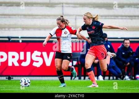 Rotterdam - Romee van de lavoir von Feyenoord Rotterdam während der dritten Runde der Azerion Vrouwen Eredivisie in der Saison 2024/2025. Das Spiel findet zwischen Feyenoord V1 und FC Utrecht V1 bei Nieuw Varkenoord am 13. Oktober 2024 in Rotterdam statt. (VK Sportphoto/Danny de Groot) Credit: Yannick Verhoeven/Alamy Live News Stockfoto