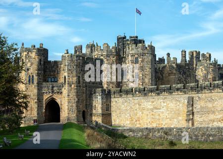 Lion Arch Eintritt zum Alnwick Castle Stockfoto