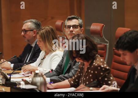 Madrid, 10.02.2024. Senatspalast. Justizausschuss. Erscheinen von Minister Félix Bolaños. Foto: Jaime García. ARCHDC. Quelle: Album / Archivo ABC / Jaime García Stockfoto