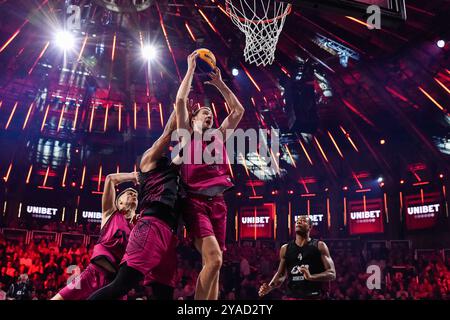 , - 13. OKTOBER: Mihailo Vasic - Liman beim Spiel der FIBA 3x3 World Tour Amsterdam 2024 zwischen Liman und Utrecht am 13. Oktober 2024 in Gasthouder in Amsterdam, Niederlande. (Foto: Edwin J.H. de Vries/Orange Pictures) Credit: Orange Pics BV/Alamy Live News Stockfoto