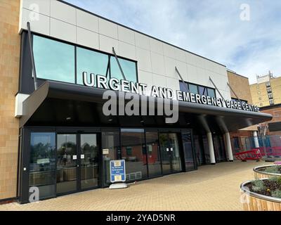 Notfall- und Notfallzentrum, Krankenhaus Ipswich, Suffolk, England, Großbritannien Stockfoto