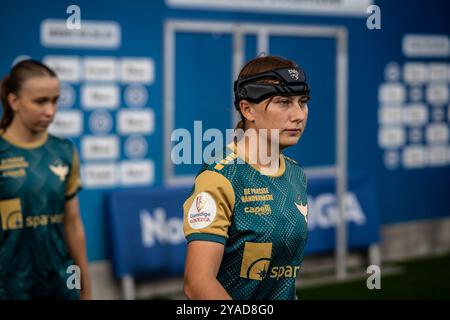 Odense, Dänemark. Oktober 2024. Olivia Garcia von HB Koge wurde während des Gjensidige Kvindeliga-Spiels zwischen ob Q und HB Koge im Naturenergiepark Odense gesehen. Stockfoto