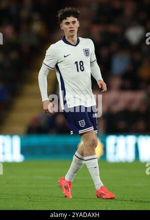 Bournemouth, England, 11. Oktober 2024. Archie Gray aus England während des Qualifikationsspiels der UEFA-U21-Europameisterschaft im Vitality Stadium in Bournemouth. Der Bildnachweis sollte lauten: Paul Terry / Sportimage Stockfoto