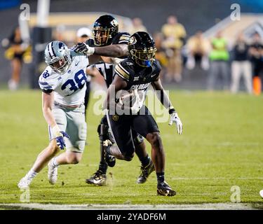 12. Oktober 2024: Colorado Buffaloes Wide Receiver Omarion Miller (4) läuft in der zweiten Hälfte des Fußballspiels zwischen Colorado und Kansas State in Boulder, CO. Derek Regensburger/CSM. Stockfoto