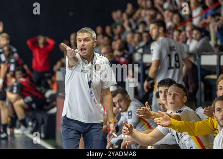 (C) Denis TRASFI / MAXPPP - à Ivry sur seine au Stade Auguste-Delaune le 27-09-2024 - Handball Liqui Moly Starligue / Union Sportive d'Ivry Handball V Stockfoto