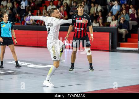 (C) Denis TRASFI / MAXPPP - à Ivry sur seine au Stade Auguste-Delaune le 27-09-2024 - Handball Liqui Moly Starligue / Union Sportive d'Ivry Handball V Stockfoto