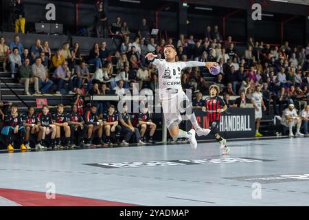 (C) Denis TRASFI / MAXPPP - à Ivry sur seine au Stade Auguste-Delaune le 27-09-2024 - Handball Liqui Moly Starligue / Union Sportive d'Ivry Handball V Stockfoto