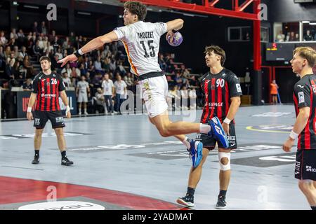 (C) Denis TRASFI / MAXPPP - à Ivry sur seine au Stade Auguste-Delaune le 27-09-2024 - Handball Liqui Moly Starligue / Union Sportive d'Ivry Handball V Stockfoto