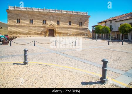 Dogenpalast. Plaza Mayor, Cogolludo, Provinz Guadalajara, Kastilien-La Mancha, Spanien. Stockfoto