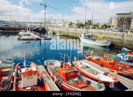 Hafen. La Coruña, Galicien, Spanien. Stockfoto