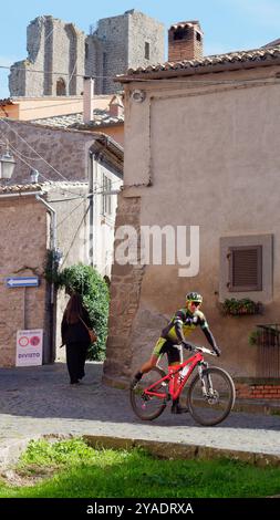 Radrennen in Montefiascone, Provinz Viterbo, Region Latium, Italien. Oktober 2024 Stockfoto