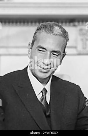 Aldo Moro. Porträt des ehemaligen italienischen Ministerpräsidenten Aldo Romeo Luigi Moro (1916–1978) aus dem Jahr 1969. Moro wurde 1978 entführt und ermordet. Stockfoto