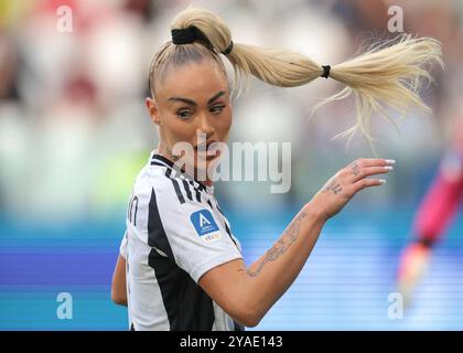 Turin, Italien. Oktober 2024. Alisha Lehmann von Juventus während des Serie A Femminile Matches im Allianz Stadium in Turin. Der Bildnachweis sollte lauten: Jonathan Moscrop/Sportimage Credit: Sportimage Ltd/Alamy Live News Stockfoto