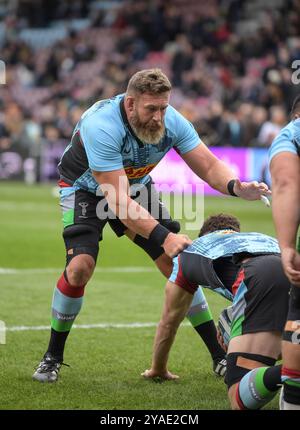 Twickenham, London UK am 13. Oktober 2024. Irne Herbst of Harlequins in Aktion bei den Harlequins gegen Saracens, Gallagher Premiership Round 4 Derby Weekend Match, The Stoop, Twickenham, London UK am 13. Oktober 2024. Foto von Gary Mitchell Credit: Gary Mitchell, GMP Media/Alamy Live News Stockfoto